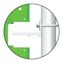 MX3885 – Drive Rail, Aluminum, Grooved (14 ft, No Flange)