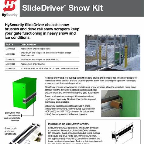 HySecurity MX001229 – Snow Scraper Kit for SlideDriver