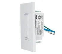 GoControl Z-Wave Plus White In-Wall Switch, 15A Maximum Load
